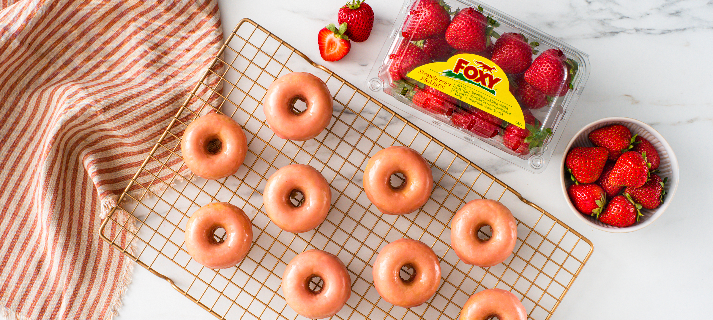 Strawberry Glazed Donuts