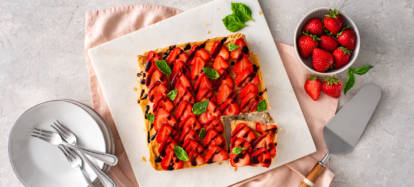 Cheesy Strawberry Phyllo Tart